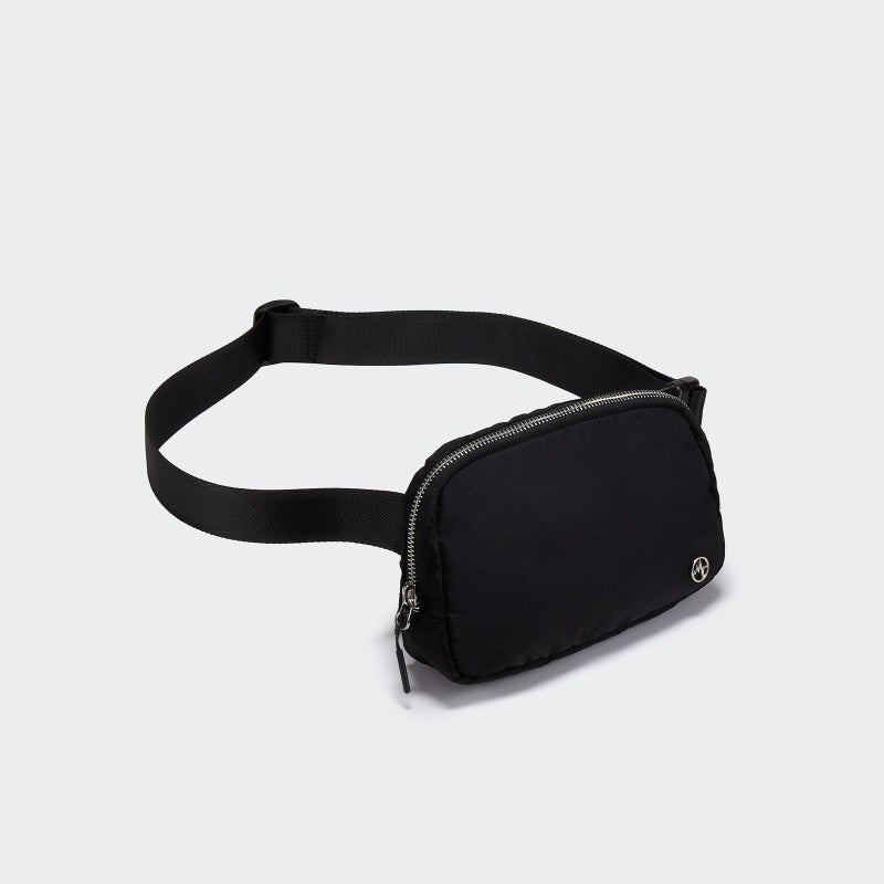 Pander Black Belt Bag with Adjustable Strap  Pander Nylon Mini Fanny Pack for Outdoors Workout Traveling Casual Running Cycling  1L - Image 3
